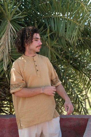Anam Shirt With Blockprint