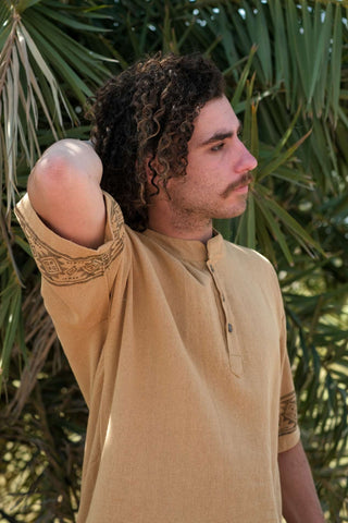 Anam Shirt With Blockprint