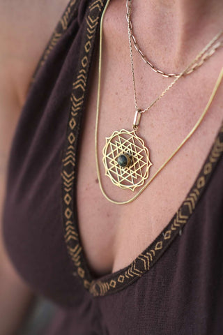 Sri Yantra Pendant Brass