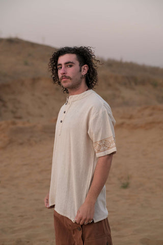 Anam Shirt With Blockprint