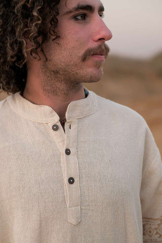 Anam Shirt With Blockprint