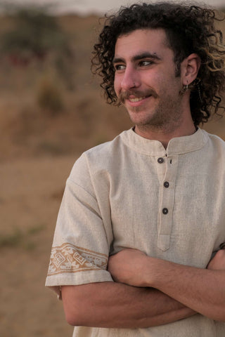 Anam Shirt With Blockprint