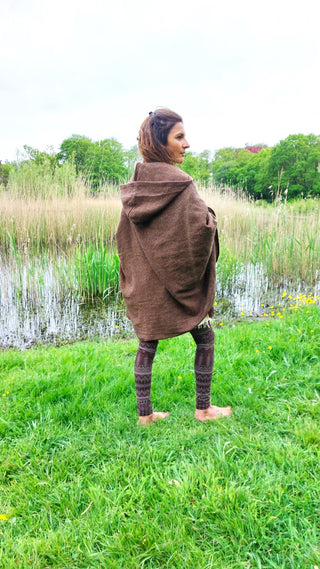 Taavi Hooded Shawl Earth