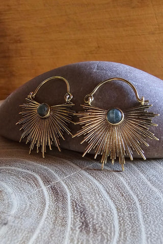 SunRay Earrings Brass