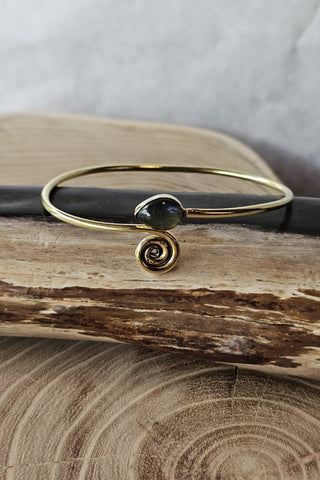 Spiral Drop Bracelet Brass