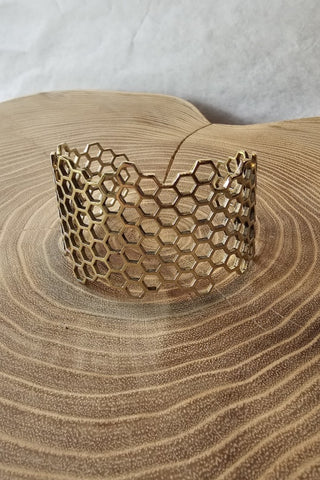 Honeycomb Bracelet Brass