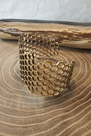 Honeycomb Bracelet Brass