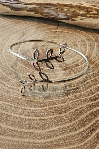 Leaves Bracelet Silverplated Brass