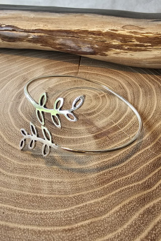 Leaves Bracelet Silverplated Brass