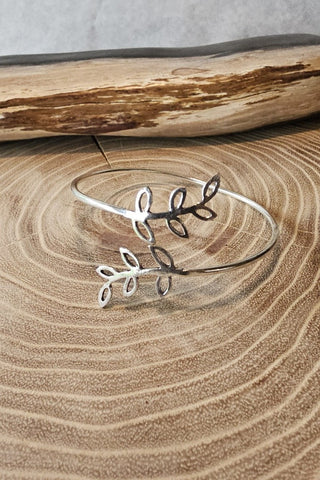 Leaves Bracelet Silverplated Brass