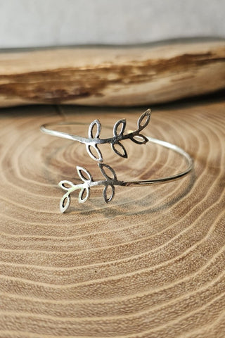 Leaves Bracelet Silverplated Brass