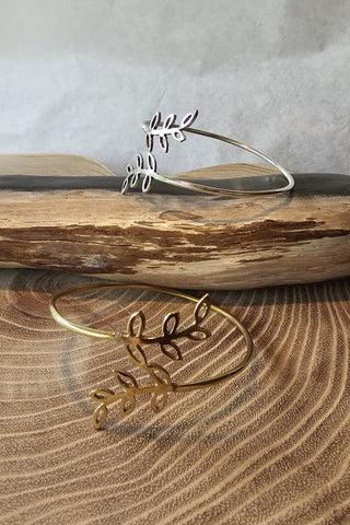Leaves Bracelet Silverplated Brass
