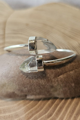 Double Point Bracelet Silverplated Brass
