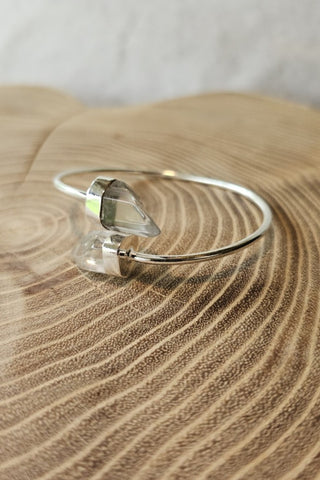 Double Point Bracelet Silverplated Brass