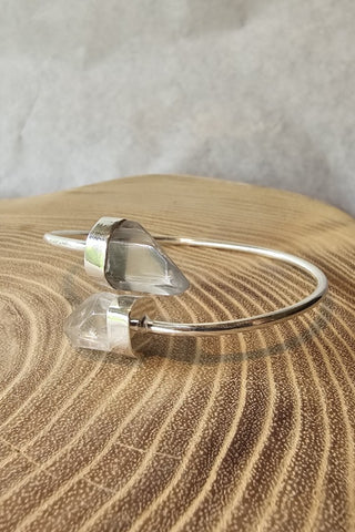 Double Point Bracelet Silverplated Brass