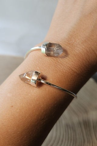 Double Point Bracelet Silverplated Brass