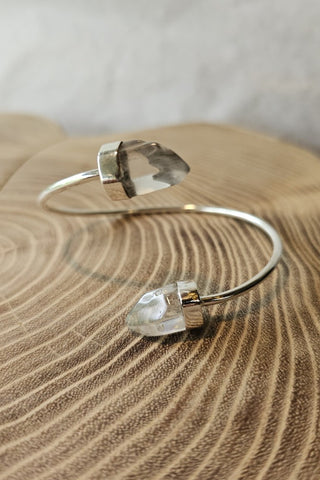 Double Point Bracelet Silverplated Brass