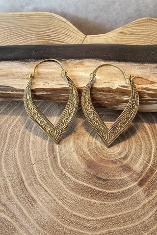 Long Drops Earrings Brass