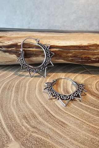 Heart Earrings Silverplated Brass