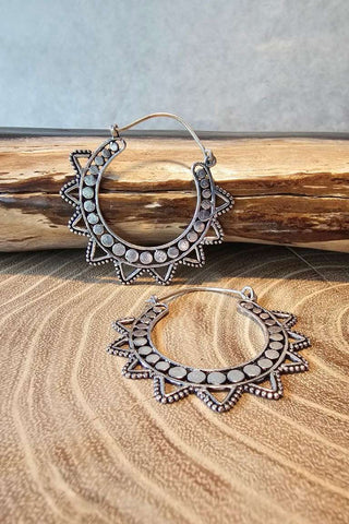 Star Earrings Silverplated Brass