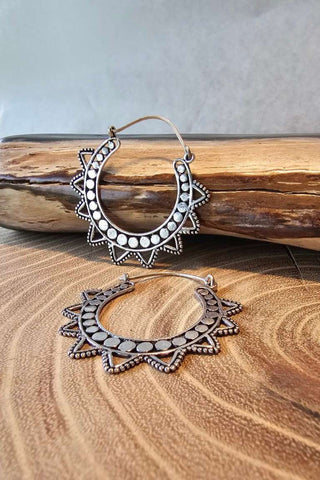 Star Earrings Silverplated Brass