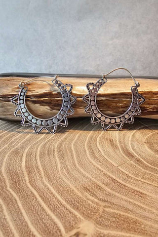 Star Earrings Silverplated Brass