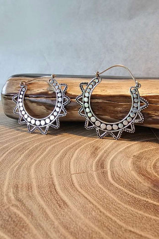 Star Earrings Silverplated Brass