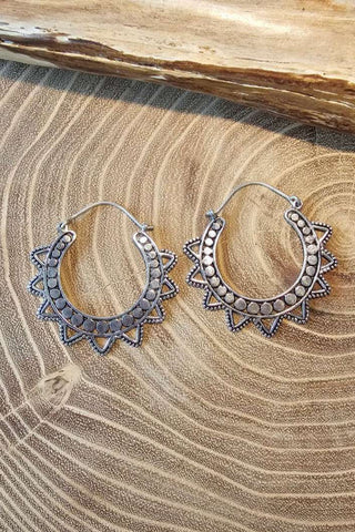 Star Earrings Silverplated Brass