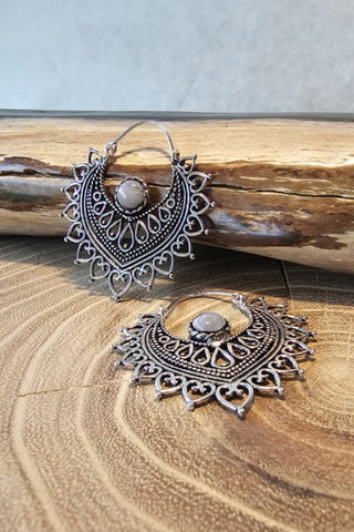 Azure Earrings Silverplated Brass