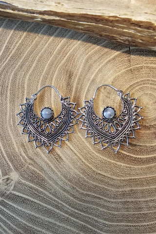 Azure Earrings Silverplated Brass