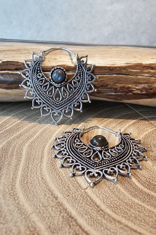 Azure Earrings Silverplated Brass