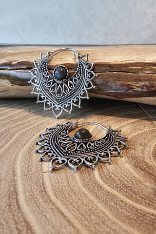 Azure Earrings Silverplated Brass