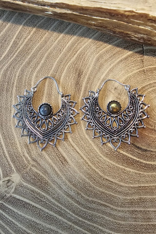 Azure Earrings Silverplated Brass