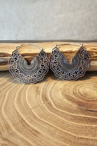 Wave Earrings Silverplated Brass