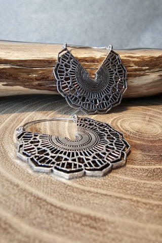 Wave Earrings Silverplated Brass