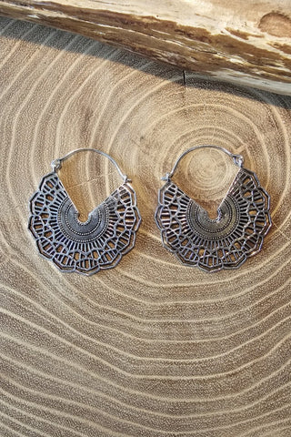 Wave Earrings Silverplated Brass