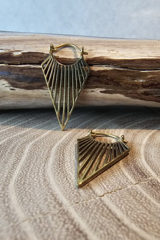 Triangle Earrings Brass