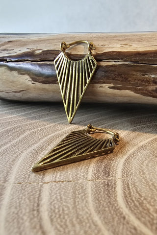 Triangle Earrings Brass