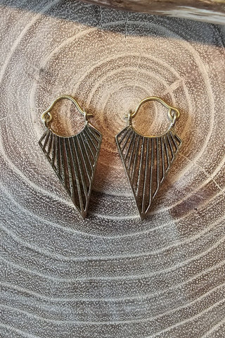 Triangle Earrings Brass