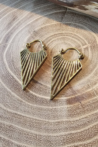 Triangle Earrings Brass