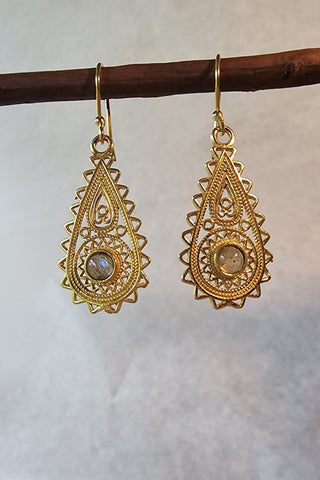Sky Earrings Brass