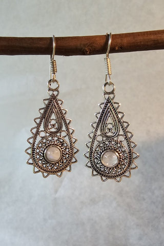 Sky Earrings Silverplated Brass