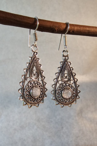 Sky Earrings Silverplated Brass