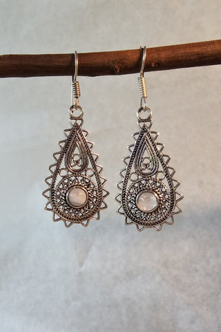 Sky Earrings Silverplated Brass