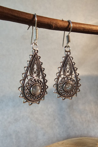 Sky Earrings Silverplated Brass