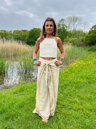 Wrap Pants with Blockprint