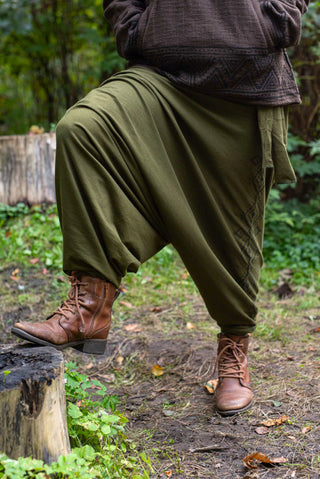 Zarin Pants with diamond-shaped block print