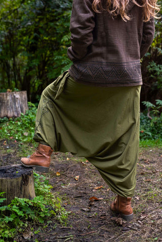 Zarin Pants with diamond-shaped block print