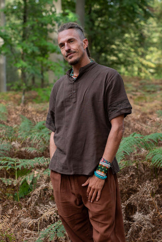 Anam Shirt With Blockprint