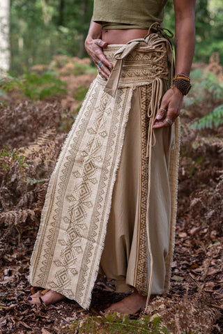 Zarin Pants with Straight Blockprint